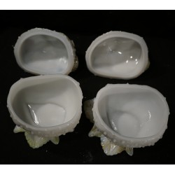 Antikke glas bonbonnierer, jordbær med skovsnegl, h: 15 cm.