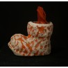 Old candycontainer, papermache, boot, size: 13 x 19 cm.