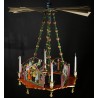 Antique advent "chandelier", Erzgebirge, with 4 crib scenes, size: 60 x 45 cm.