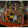 Antique advent "chandelier", Erzgebirge, with 4 crib scenes, size: 60 x 45 cm.