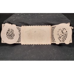 Antique greetings card, horseshoe and flowers, size: 9 x 14 cm.