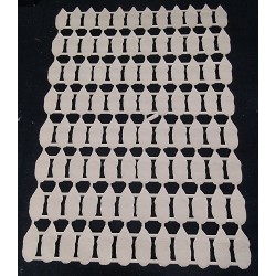 Gamle tyske glansbilleder, helark, julemænd, mål: 34 x 24 cm.