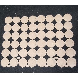 Gamle tyske glansbilleder, helark, julemands hoveder, mål: 12 x 16 cm.