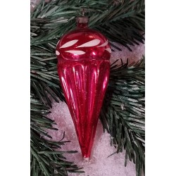 Old glass ornament, red...