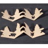 2 gamle Iben Clante remser, l: 28 x 7,5 cm. (2stk)