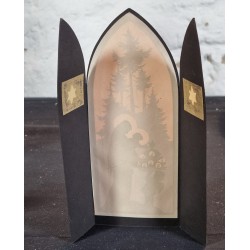 Old three-winged crib, size: 22 x 17 cm.