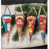 4 old candycontainers with elves, h: 21 cm.