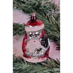 Old glass ornament, Santa,...