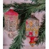 Antique glass ornaments, lantern, h: 11,5 cm.