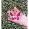 Antique glass ornament with butterfly, h: 5 cm.