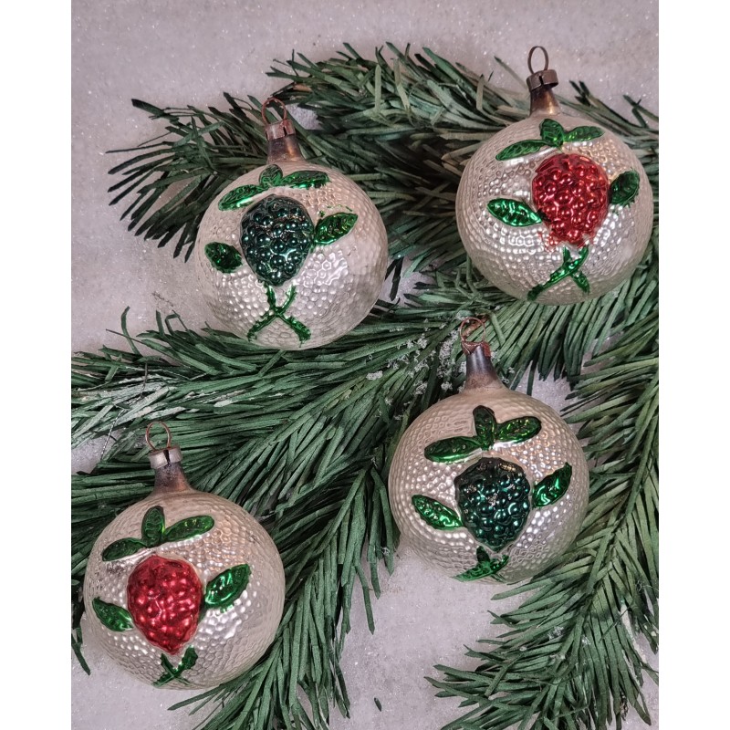 Antique glass ornament, art nouveau ornaments, h: 5,5 cm.