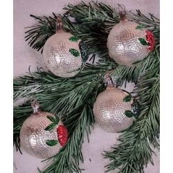 Antique glass ornament, art nouveau ornaments, h: 5,5 cm.