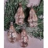 Antique Christmas ornaments, Santas, silver, h: 6,5 cm (4x).
