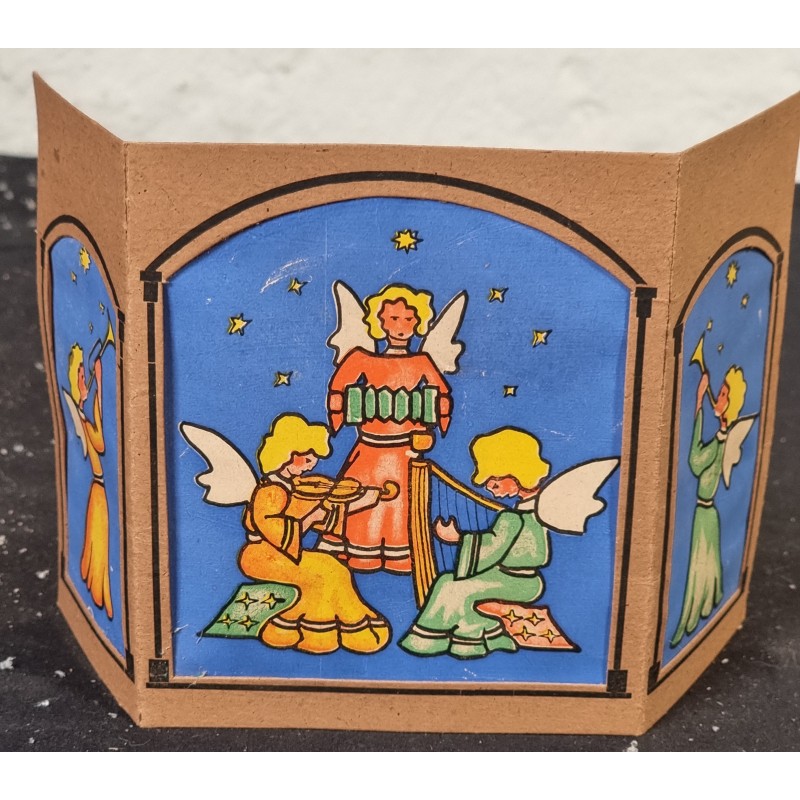 Old 3D angel play, size: 14 x 24 cm, cardboard and paper.