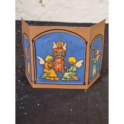 Old 3D angel play, size: 14 x 24 cm, cardboard and paper.