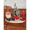 Old pinecone elf with tree, mushroom and candle, h: 10 cm (the tree).