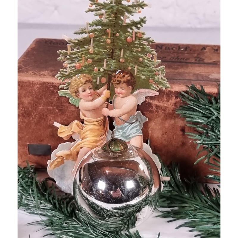 Antique Biedermeier ornament, silver, h: 7 cm.