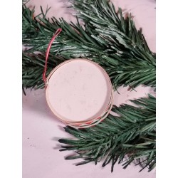 Gammel pap tromme med farvet folie, grøn, mål: 3 x 5 cm.