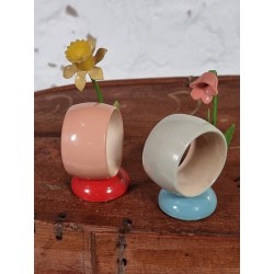 Gammelt påskepynt fra Erzgebirge, 2 servietringe, 8 - 9,5 cm. (2stk)