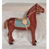 Antique prison horse in wood, h: 23 cm.