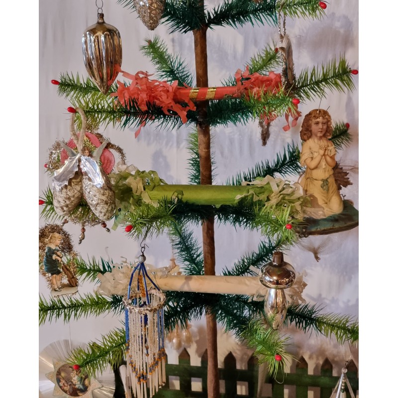 Antikke nytårs knallerter, silkepapir/pap, h: 15 - 20 cm (3stk)