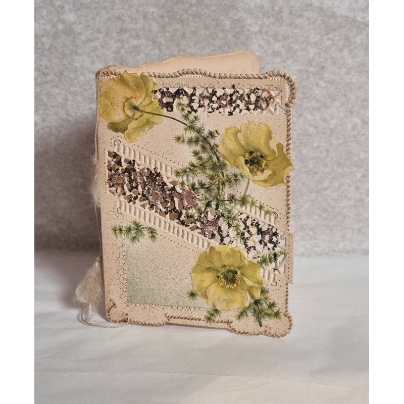 Antique confirmation card from 1898, h: 12,5 cm.