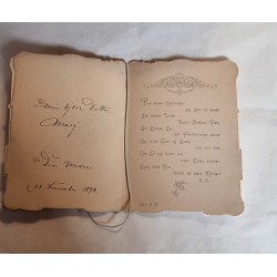 Antikt konfirmationskort fra 1898, h: 12,5 cm.