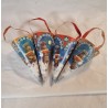 4 old candycontainers, paper, h: 18 cm (incl. hanger)