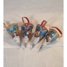 4 old candycontainers, paper, h: 18 cm (incl. hanger)