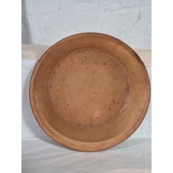 Old pottery, pancake dish, Ø: 26,5 cm.