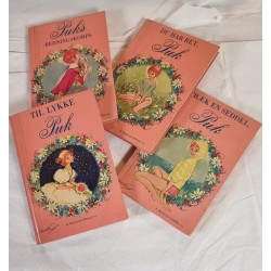 Old Puk books with frontage made by Christel.