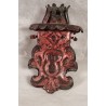 Antik lysholder, farvet, h: 5,5 cm.