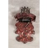 Antik lysholder, farvet, h: 5,5 cm.