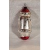 Antique German Santa in glass, h: 12 cm.