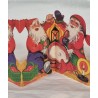 Old Christmas strip with Santa and porridge, l: 57 cm 7 h: 10 cm.