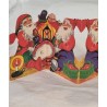 Old Christmas strip with Santa and porridge, l: 57 cm 7 h: 10 cm.