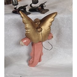 Antique angel in papier-machè, h: 14 cm.