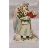 Antique cardboard ornament, angel, h: 20 cm.