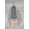 Antique cotton ornament, slipper with wax angel, h: 9 cm.