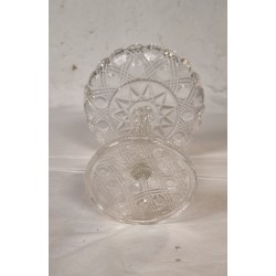 Antik glas opsats fra Fyns Glasværk, h: 18 cm, Ø: 16,5 cm.
