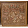 Antik navneklud fra 1885, mål: 58 x 59 cm.