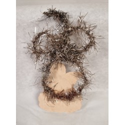 Antikt tinsel pynt med med Raphaels engel, h: 10 cm.