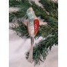 Antique glass ornaments, birds with spec. pattern, l: 13,5 - 14 cm.