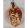Antique glass ornament with art nouveau deco, h: 6 cm.
