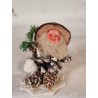 Old pine cone elf with bell/sugar, h: 6,5 cm.