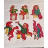 6 old crawling elves, Bramming, h: 14,5 cm (the highest)