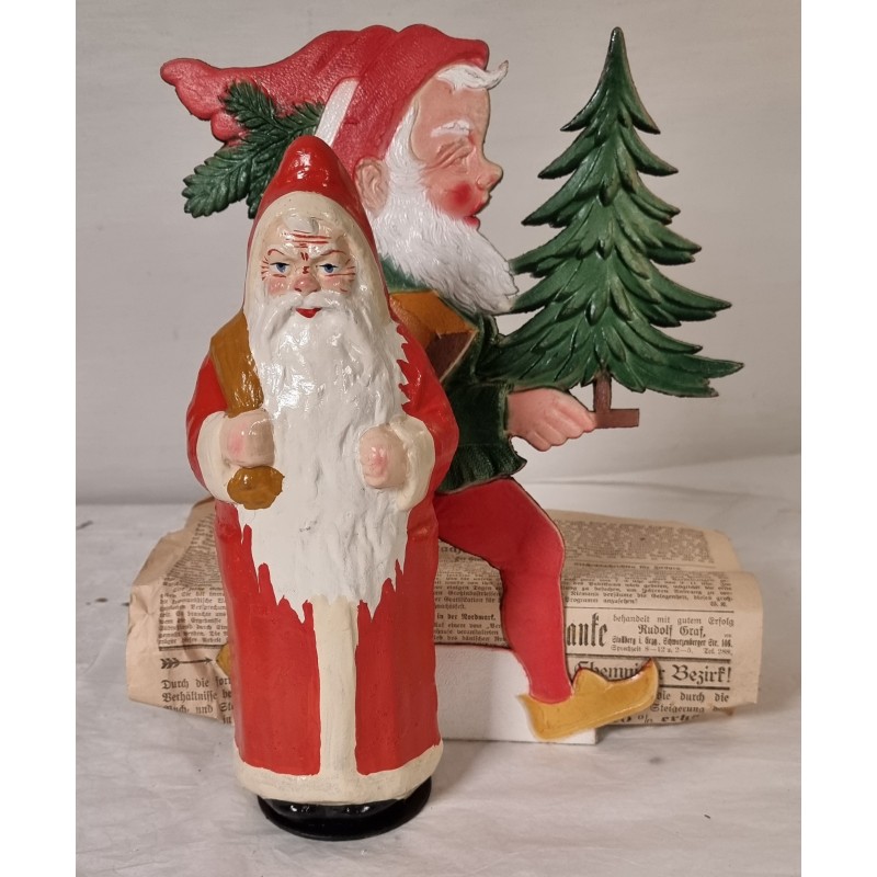 Cardboard ornament, Santa, candycontainer, h: 27 cm.