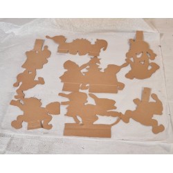 7 old crawling elves, drawer ?, h: 20 cm (the highest).