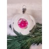 Antique glass ornament with snow and 3 reflectors, h: 7,5 cm.