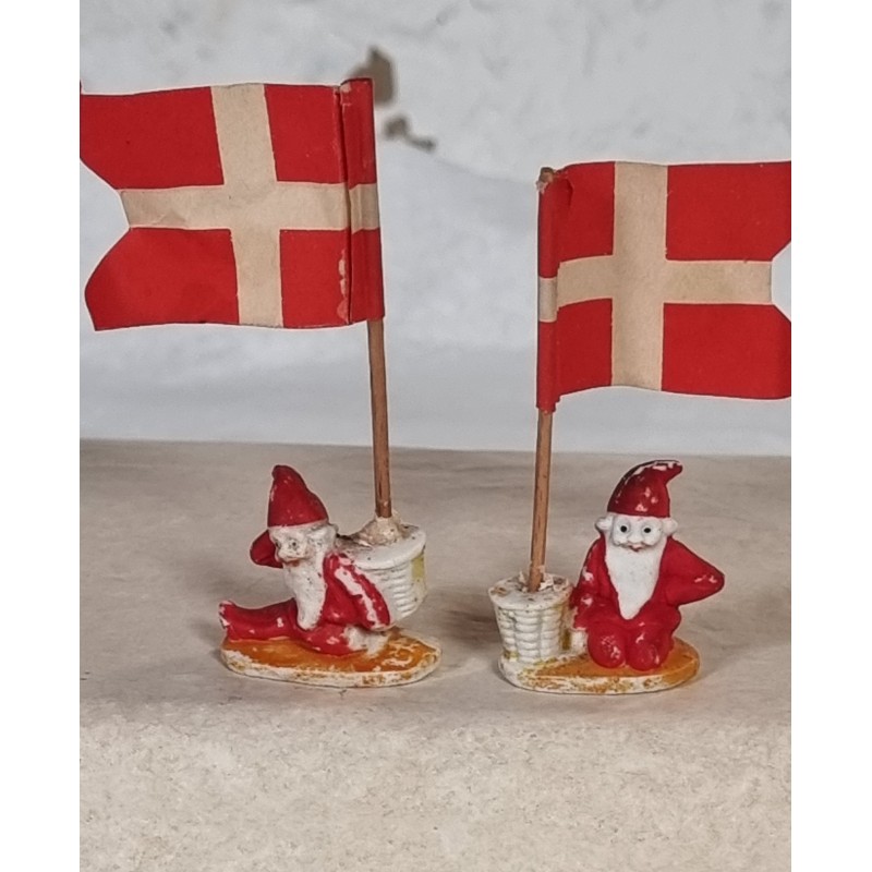 Antikke bisquit nisser, h: 3 cm (nisse).